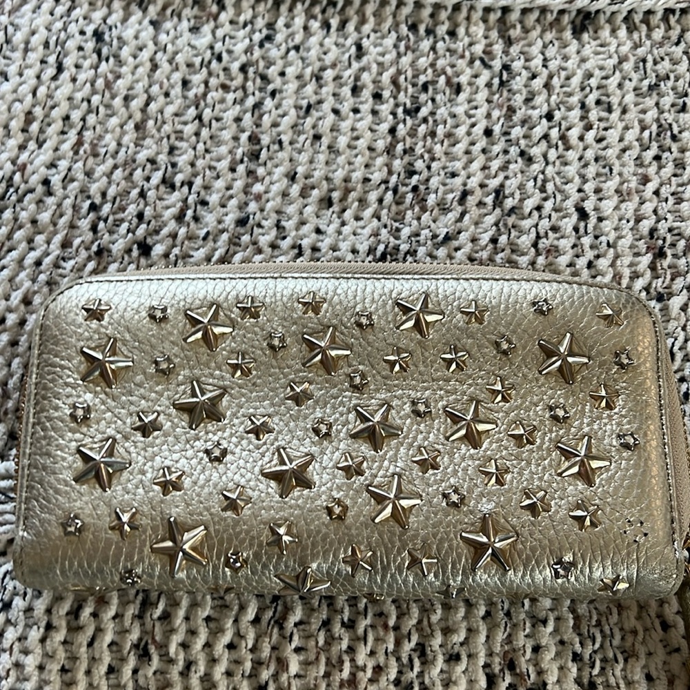 Gold star Jimmy Choo wallet